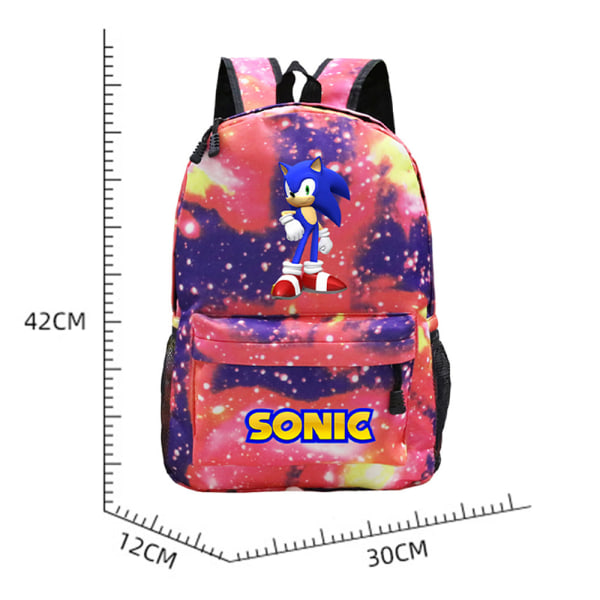 Sonic ryggsäck för barn tecknad stor skolväska B
