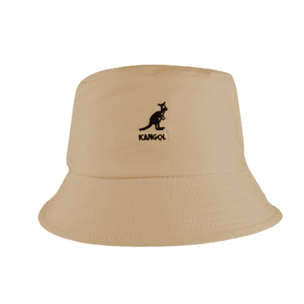 Klassisk Kangol Bermuda Unisex Bucket Hat Fiskehatt Platt Topp Solhatt Khaki