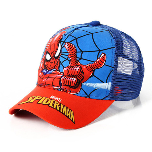 Barn Pojke Flicka Spiderman Baseball Cap Sommar Peaked Hat Mesh Red