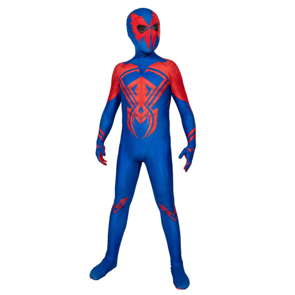 Pojkar superhjälte jumpsuit + mask för Halloween rollspelsfest 140cm