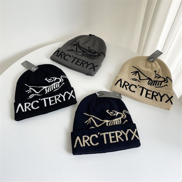 Arcteryx Bird Head Toque Beanie Orca Hatt, Dam- och Herrmössa Stor Huvudhatt Beanie Mjuk Stickad Tunn Mössa för Cykling Unisex Light grey