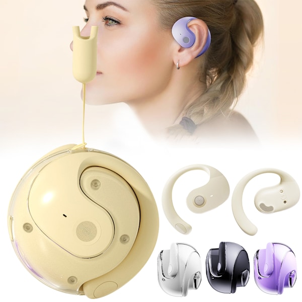 Bluetooth Open-Ear Hörlurar Ergonomiska Hörlurar Öronkrok Trådlösa Stereo Öronproppar Skin