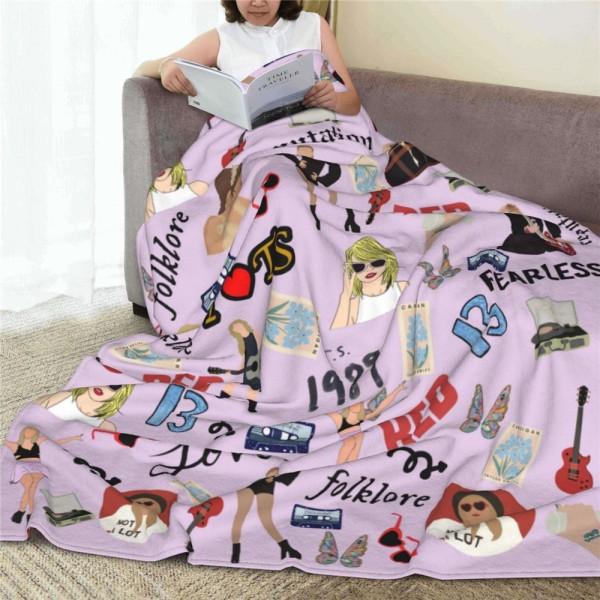 Taylor Swift Blanket Lätt Sängfilt Flanell Fleece Sängfilt Super Soft Filt 75*100cm