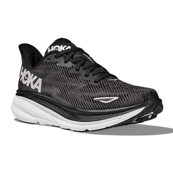 Hokas CLIFTON 9 Herrskor Mesh Lågskor Löparskor Black White 40