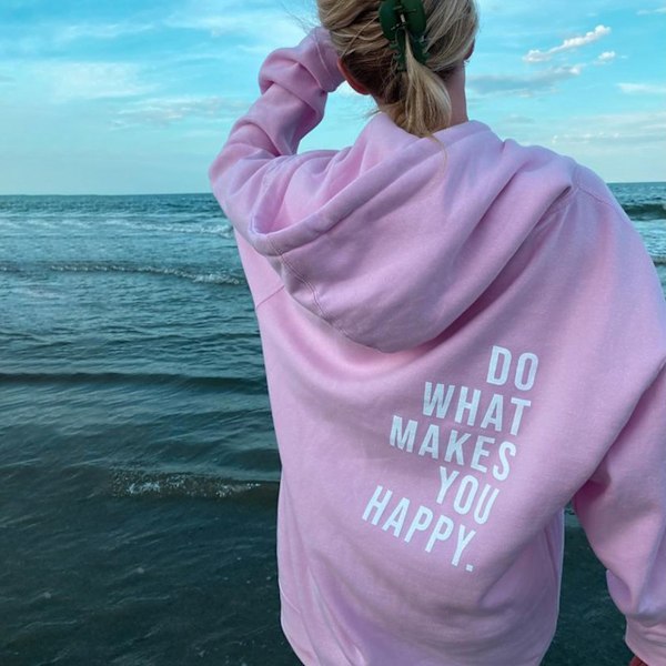 Do Wh s Yo Hppy Sweatshirt Person Hoodie Person Hoodie För Män Kvinnor Hoodie Tröja ,S-3XL Pink S