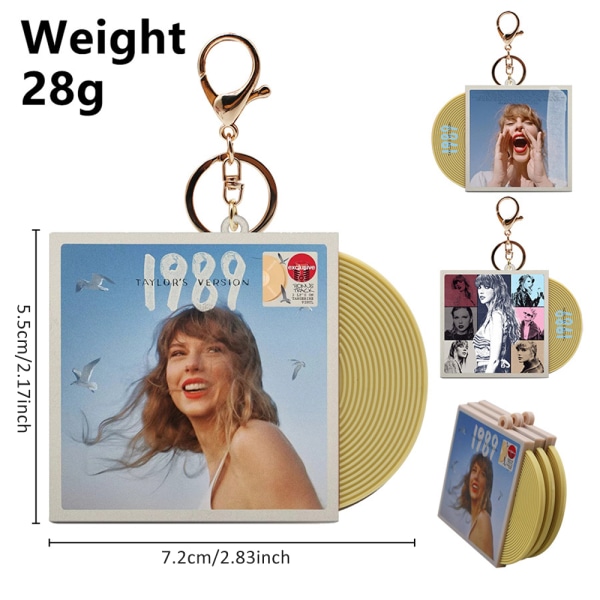 1989 Taylor Swift Womens Girl Nyckelring Charm Handväska Tillbehör Nyckelring Present A