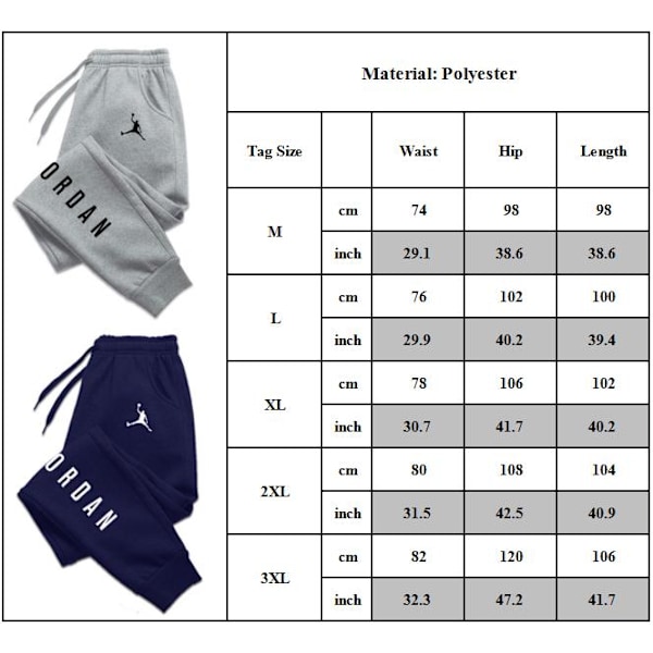 Mäns Casual Lösa Sweatpants Yoga Jogging Gym Träning Byxor Sweatpants Blue White M