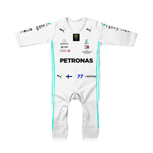 Barn Baby Nyfödd Spädbarn F1 Racing Team Racer Babygrow Jumpsuit Bodysuit B 4T