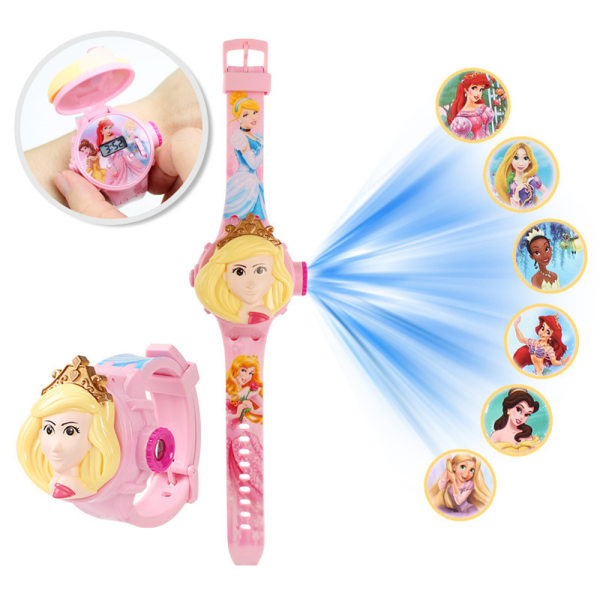 Barn Superhjälte Frozen Armbandsur Projektor Flip Fashion Present Snow
