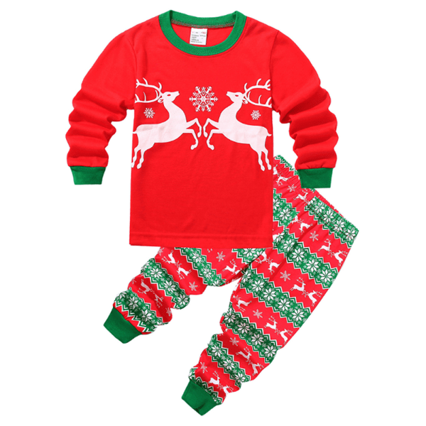Barn Loungwear för jul Hemkläder Outfit Sovkläder Nattkläder F 130cm