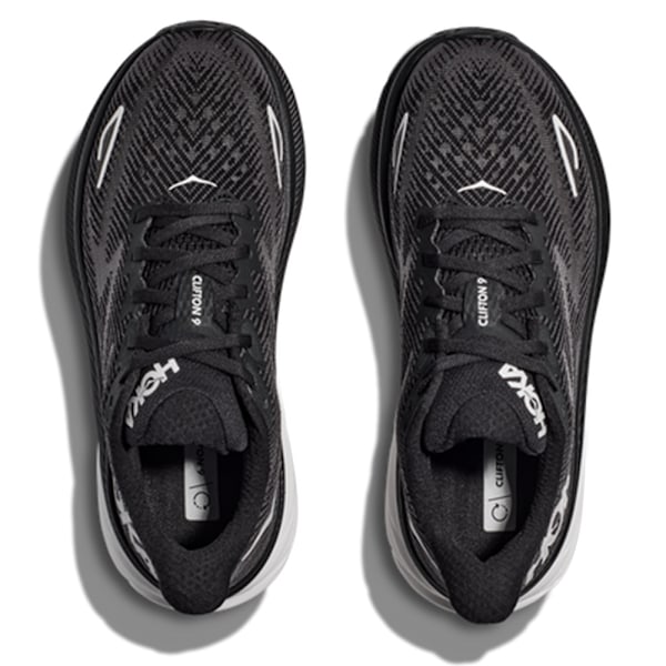 Hokas CLIFTON 9 Herrskor Mesh Lågskor Löparskor Black White 43