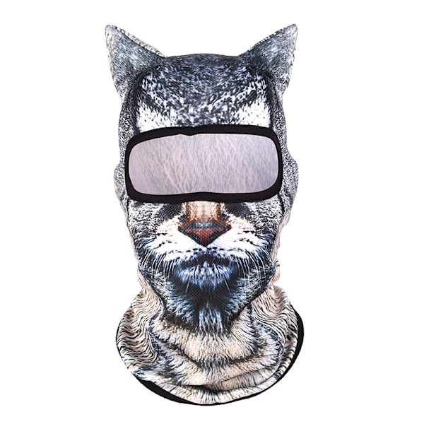3D Stående Öra Djur Balaclava Skidmask för Festival Halloween Party Cosplay Black cat