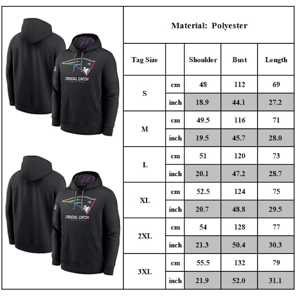Herrarnas Svarta Dallas Cowboys 2024 NFL Crucial Catch Club Pullover Sport Hoodie M