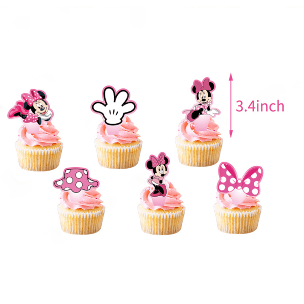 Minnie Mouse rosa tema Grattis på födelsedagen dekorationer set för barn