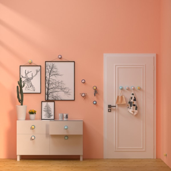 Söta tecknade krokar självhäftande väggmonterade badrum kök Oval