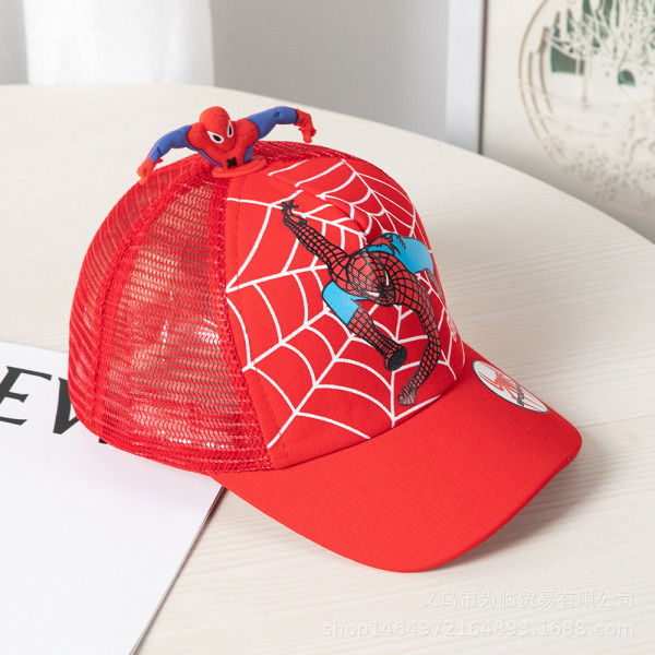 Barn Pojke Flicka Spiderman Baseball Cap Sommar Peaked Hat 3D Red