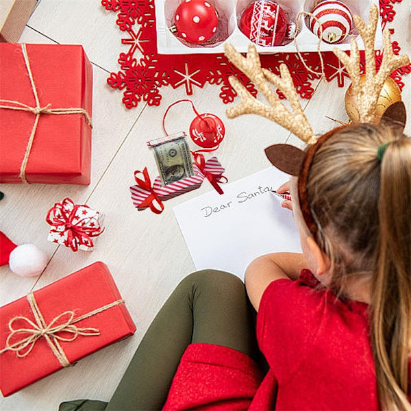 Julpengarutdelare för barn och vuxna - Glad Jul Pengabox för kontanta gåvor #3