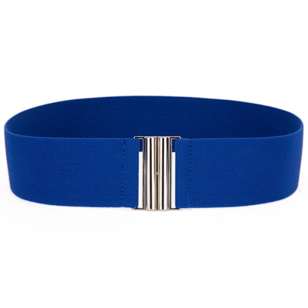 Bred elastisk stretch midjebälte midjeband för damklänning kappa Blue