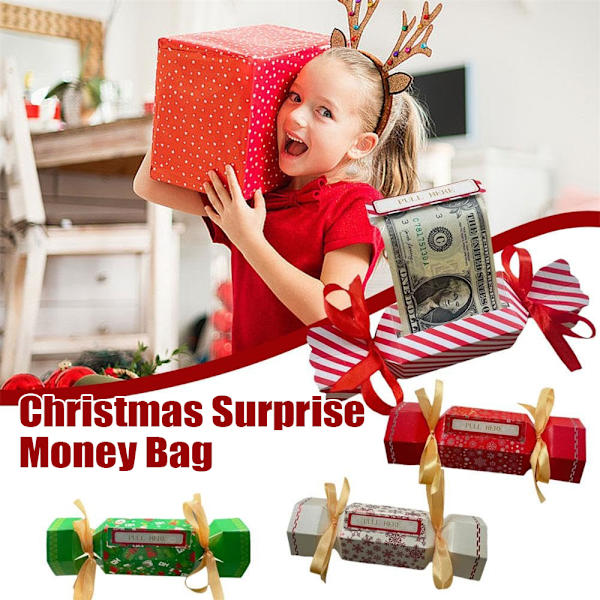 Julpengarutdelare för barn och vuxna - Glad Jul Pengabox för kontanta gåvor #2