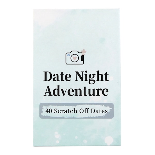 Date Night Äventyrs-Kortspel för Par - 40 Skraplotter med Datumidéer