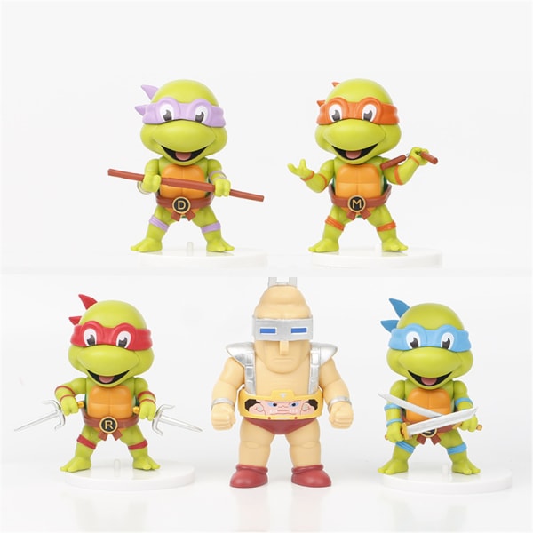 5 st ett set Ninja Turtles Leksaker Mini Action Figurer Cake Topper 5PCS