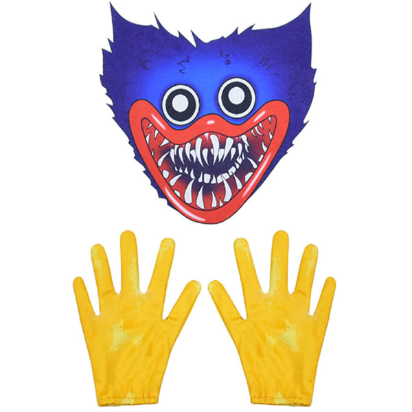 Poppy Playtime Huggy Wuggy Cosplay Jumpsuit för Halloweenfest 120Y