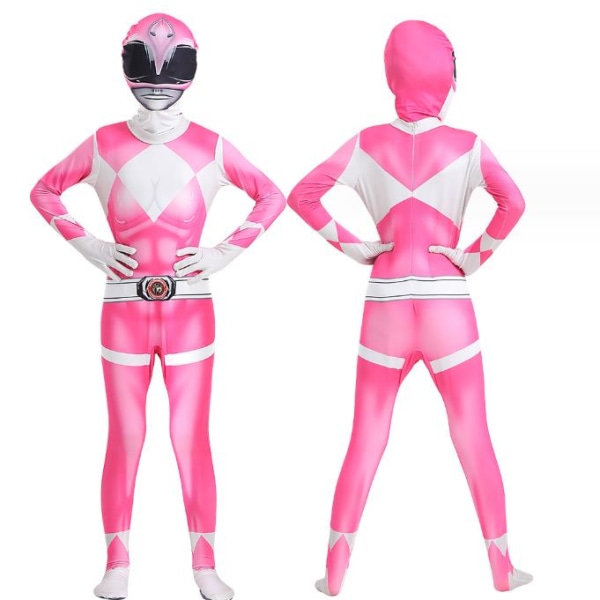 Pojkkostym för superhjälte-cosplay, skolfest, flickklänning, festkläder Pink 140cm