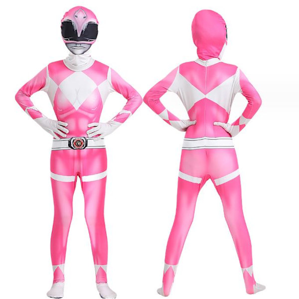 Pojkkostym för superhjälte-cosplay, skolfest, flickklänning, utklädningskläder Pink 150cm