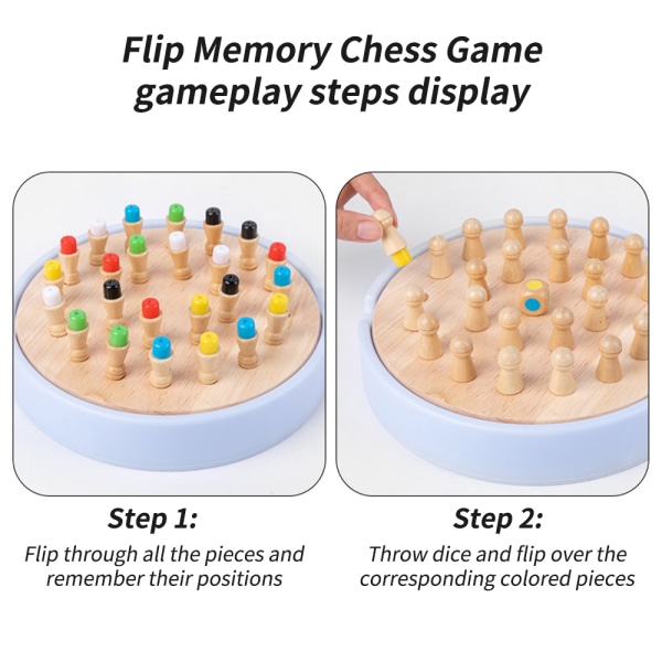 Trä Memory Match Stick Schackbrädspel för multi pedagogiska leksaker
