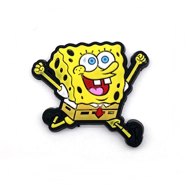 12 st SpongeBob Croc Charms Tillbehör för Clog Skor Sandaler Armband Armband Dekor
