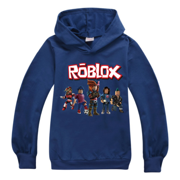 ROBLOX Hoodie Coat Barn Casual Sweatshirt Jacka Ytterkläder navy blue 150cm