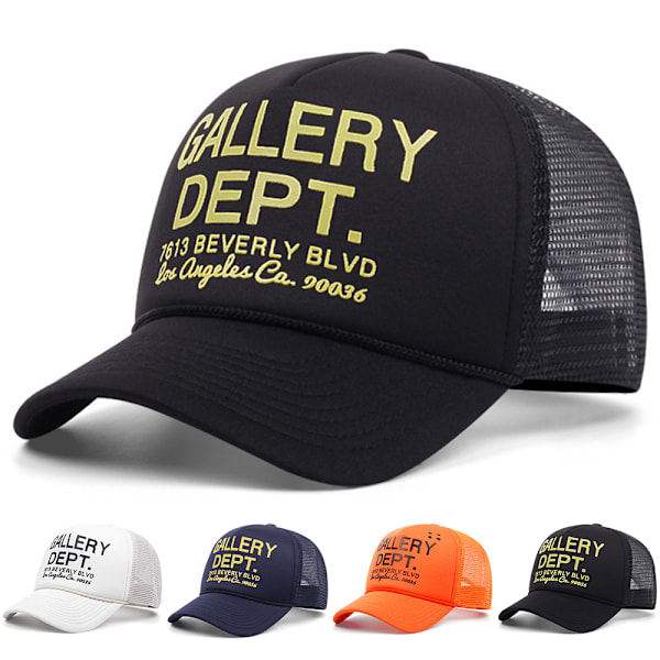 Herr Gallery Dept Bokstavstryckt Basebollkeps Sport Trucker Hat Justerbar Meshback Black