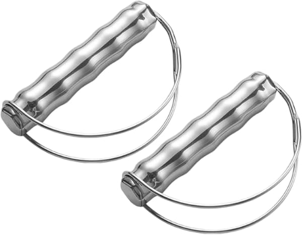 2 stk. arbeidsbesparende bærehåndtak for handleposeholder i rustfritt stål