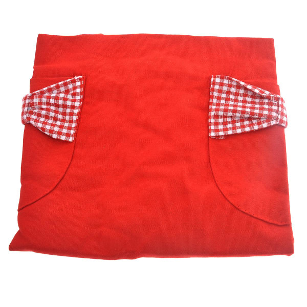 Stilrutmönster Kök Matlagning Bakförkläde Dam Damförkläde med 2 rosettfickor (röd)Röd Red