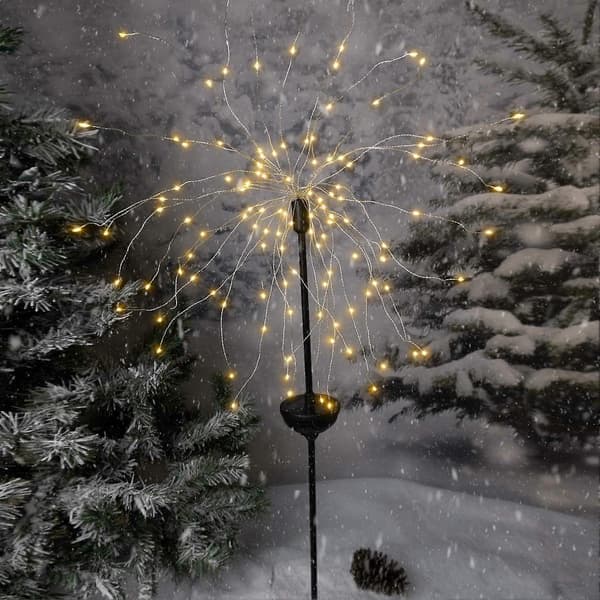 Solar LED Firework Garden Light Outdoor Lighting, Decorative with 120 LED Lights, Over 90 cm High