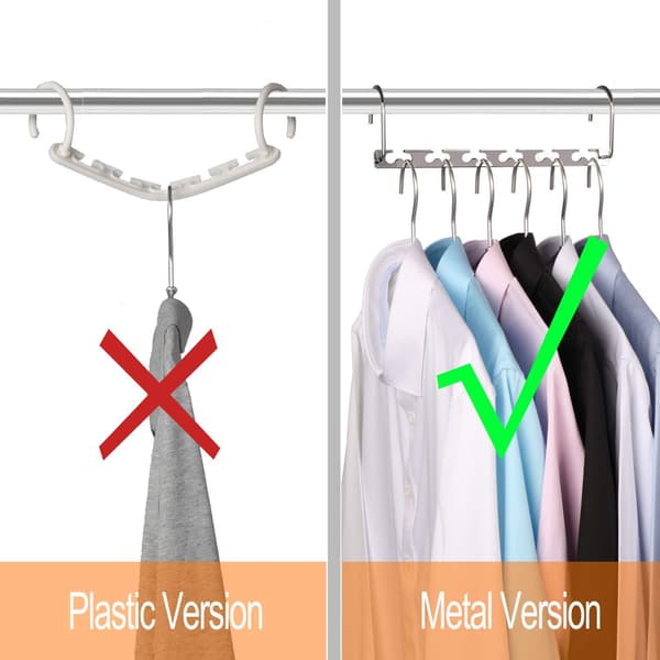 4-pack Space Saving Hangers Metal Hangers Magic Cascade Hanger