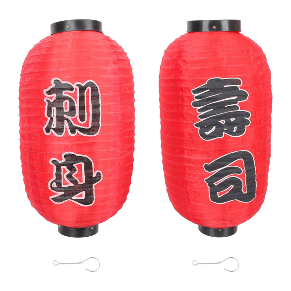 2 kpl Korean Ramen Aasia Sushi Lyhty Taitettavat Riippuvat Lyhdyt Lamppu Perinteiset japanilaiset Lyhdyt R Red 45x25cm
