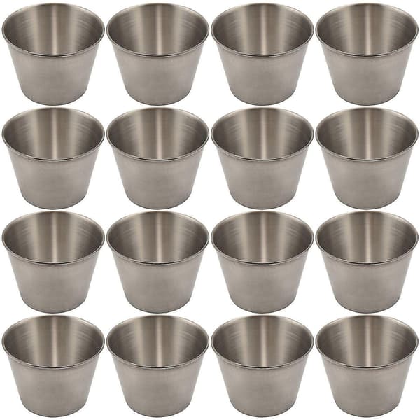 24-pak saucekopper i rustfrit stål, kommercielle dyppesaucekopper, ramekin saucekopper P