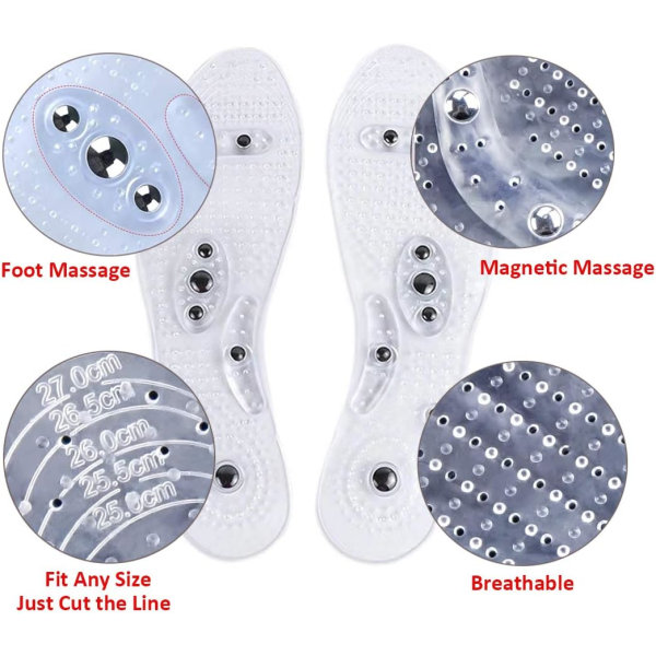 Magneettiset kengänpohjalliset, Jalkahierontakenkäpehmusteet Jalkaterapia Vyöhyketerapia Kipua lievittävät kenkäosat