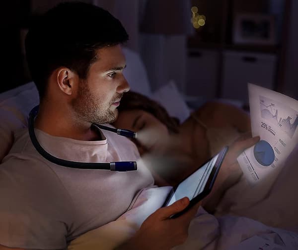 Ladattava 4 LED -kaulavalaisin 3 kirkkaustasolla