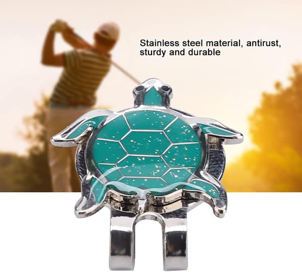 Golfboldmarkør, Magnetisk Golfhatteklemme, Søde Mønstre Golfboldmarkører, Golftilbehør til Kvinder Mænd Børn (Skildpadde)