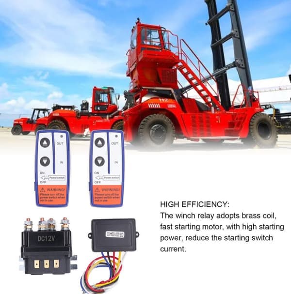12V 250A Winch Relay Kit with Remote Control Relay Contactor for Industrial Vehicles