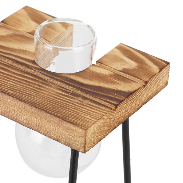 Växtglasvas, bordsvas retro hög borosilikatglas god luftgenomsläpplighet glasplanterare för kontor för hydroponisk växt