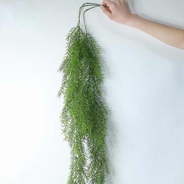 2pcs 105cm Simulation Leaves Feel Pine Needles Wall Hanging Rattan Simulation Flower Mini Landscape