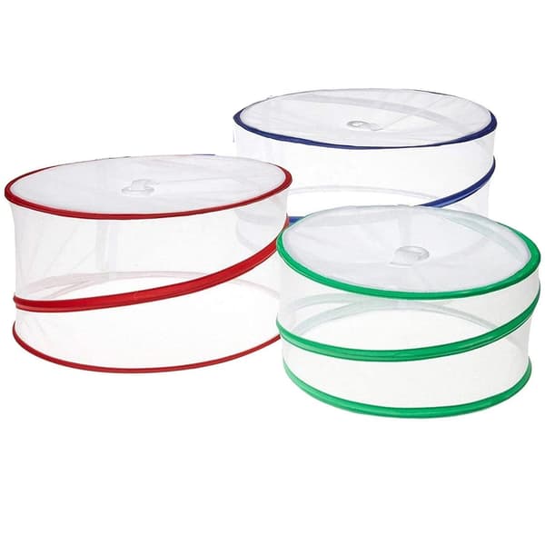 3 Mattskydd Mesh Pop-Up Fruktkorgar, Hopfällbara Mattskydd - 3 Storlekar (1 Stor, 1 Medium, 3 Små) - Mattskydd
