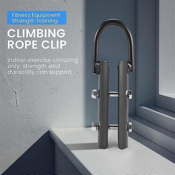 Clamp, Rope Climbing Training Rig Attachment Hook for 1.5 inch Rope Lock Training Equipment Strength Training