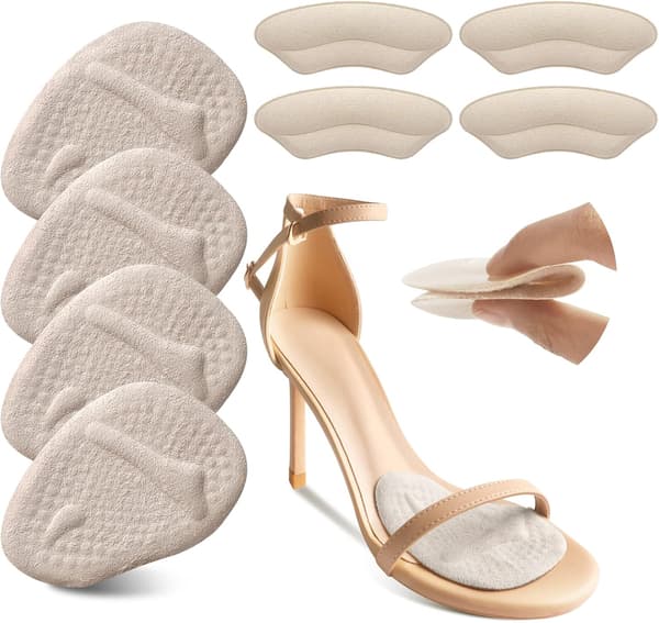 Mellomfotsputer, forfotputer, hælputer for store sko (beige)