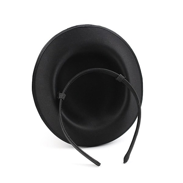 Cosplay Partyhatt Huvudbonad Kvinnors Kostymtillbehör Mini Glitter Topphatt Hårband Svart 17*15cm Black 17*15cm