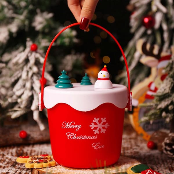Juldekorationer Röda Juläpplen Låda Julafton Julfrukt Presentförpackning Julklappspapper Jul