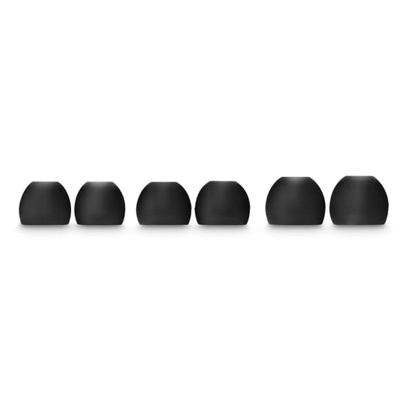 Replacement Ear Cushions Silicone 6-Pack Black Svart